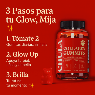CHULA™ Gummies – Collagen + Biotin pa’ tu Piel, Pelo y Uñas